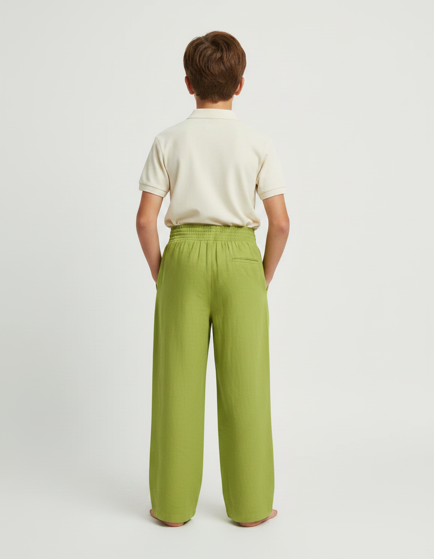 Pantalon À Pince 7ef8 - Vert Lin - vue 2