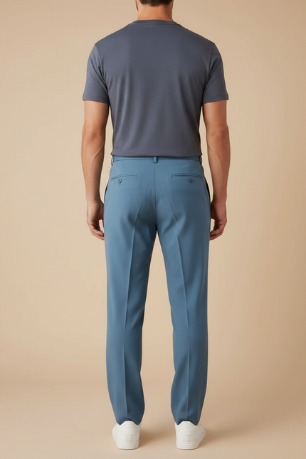 Pantalon À Pince Homme Bleu - Polyester - vue 2