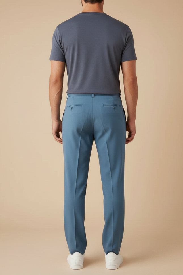 Pantalon À Pince Homme Bleu - Polyester - vue 2
