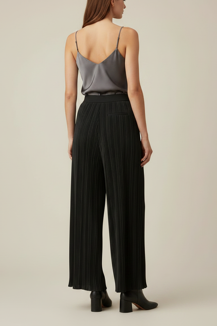 Pantalon À Pince 0efd - Noir Polyester - vue 2