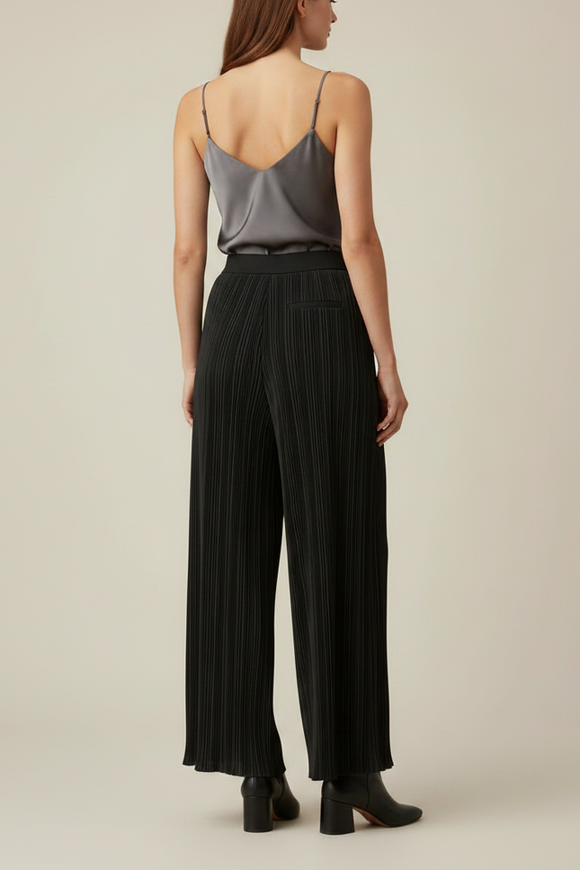 Pantalon À Pince 0efd - Noir Polyester - vue 2