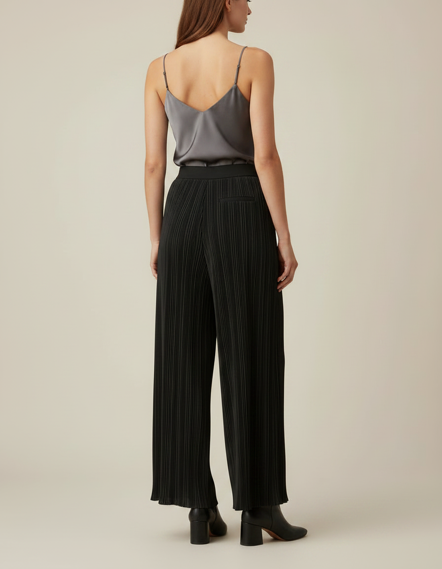 Pantalon À Pince 0efd - Noir Polyester - vue 2
