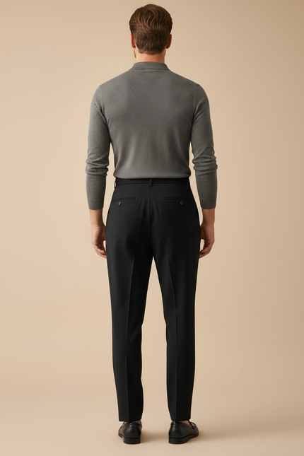 Pantalon À Pince Bb7c - Noir Gabardine - vue 2