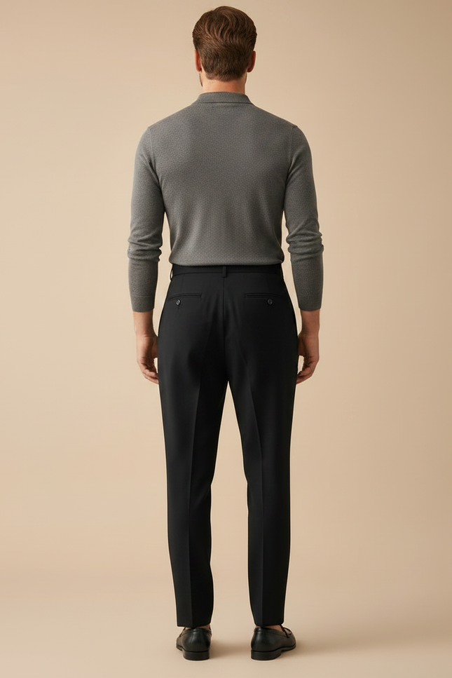 Pantalon À Pince Bb7c - Noir Gabardine - vue 2