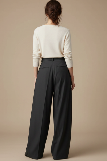 Pantalon À Pince 7932 - Gris Gabardine - vue 2