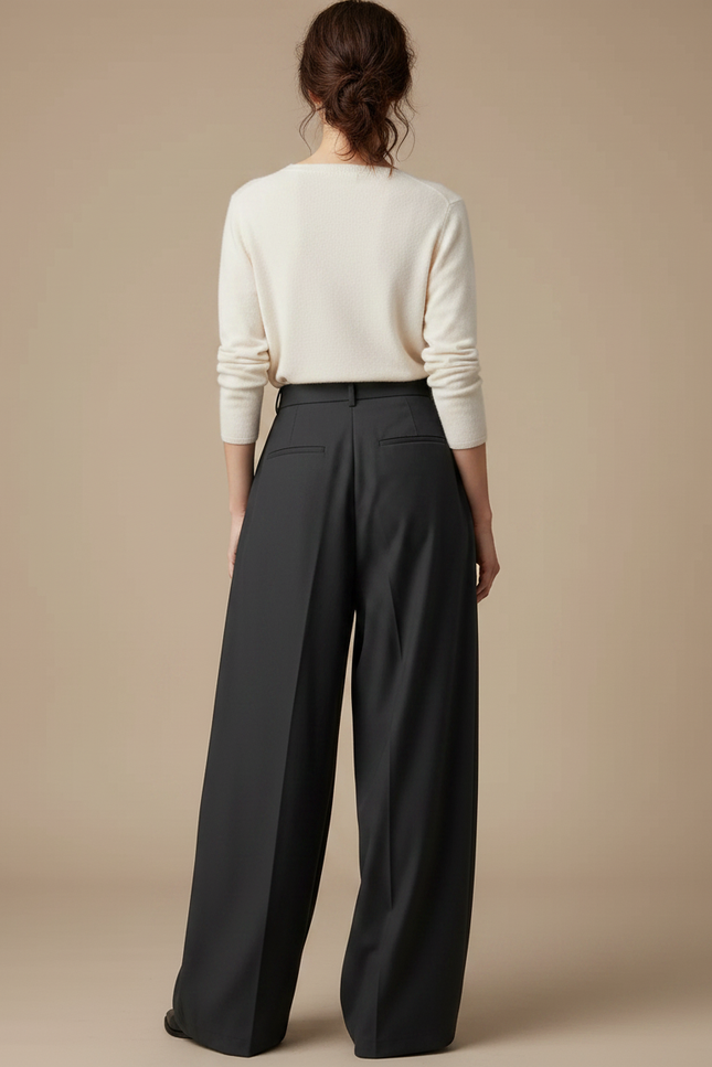 Pantalon À Pince 7932 - Gris Gabardine - vue 2