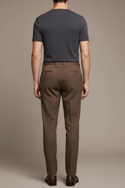 Pantalon À Pince 48c7 - Kaki Gabardine - vue 2