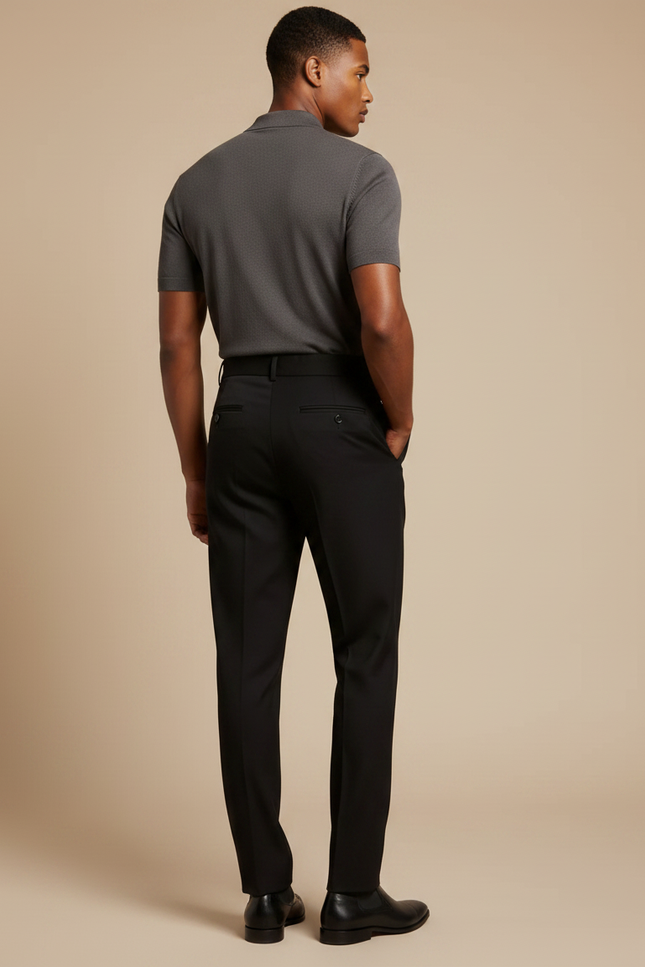 Pantalon À Pince 74ff - Noir Gabardine - vue 2