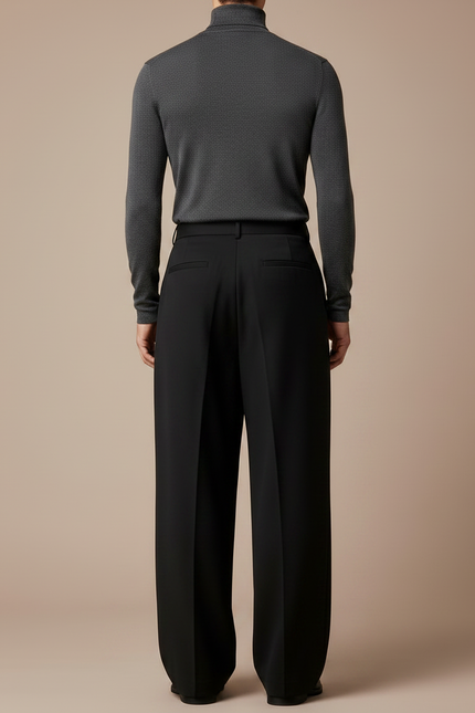 Pantalon À Pince 8ae7 - Noir Gabardine - vue 2