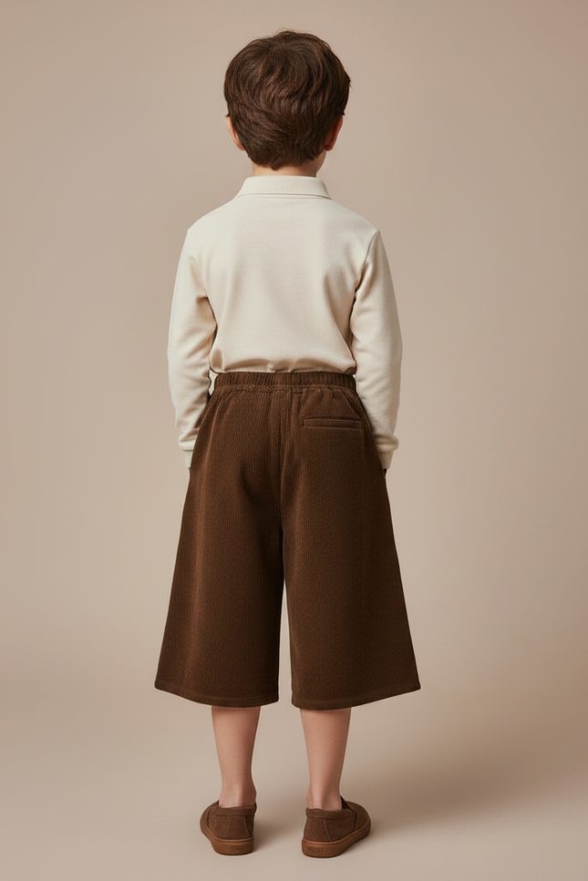 Pantalon À Pince 96f6 - Marron Cordé - vue 2