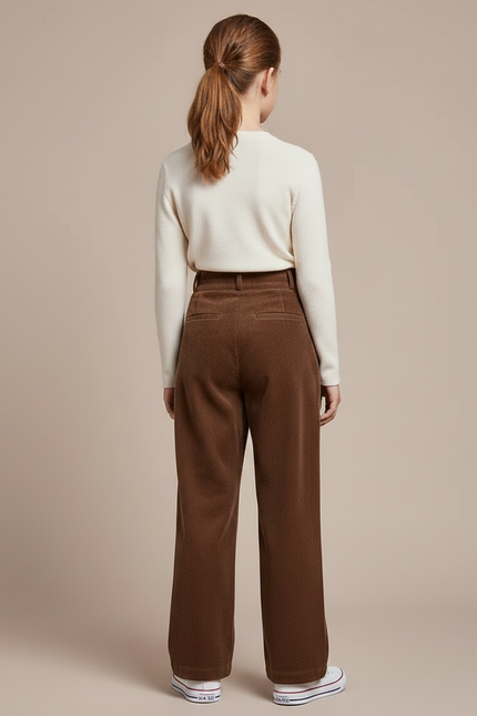 Pantalon À Pince Marron Velours Ample Décontracté Chaud - Cordé - vue 2