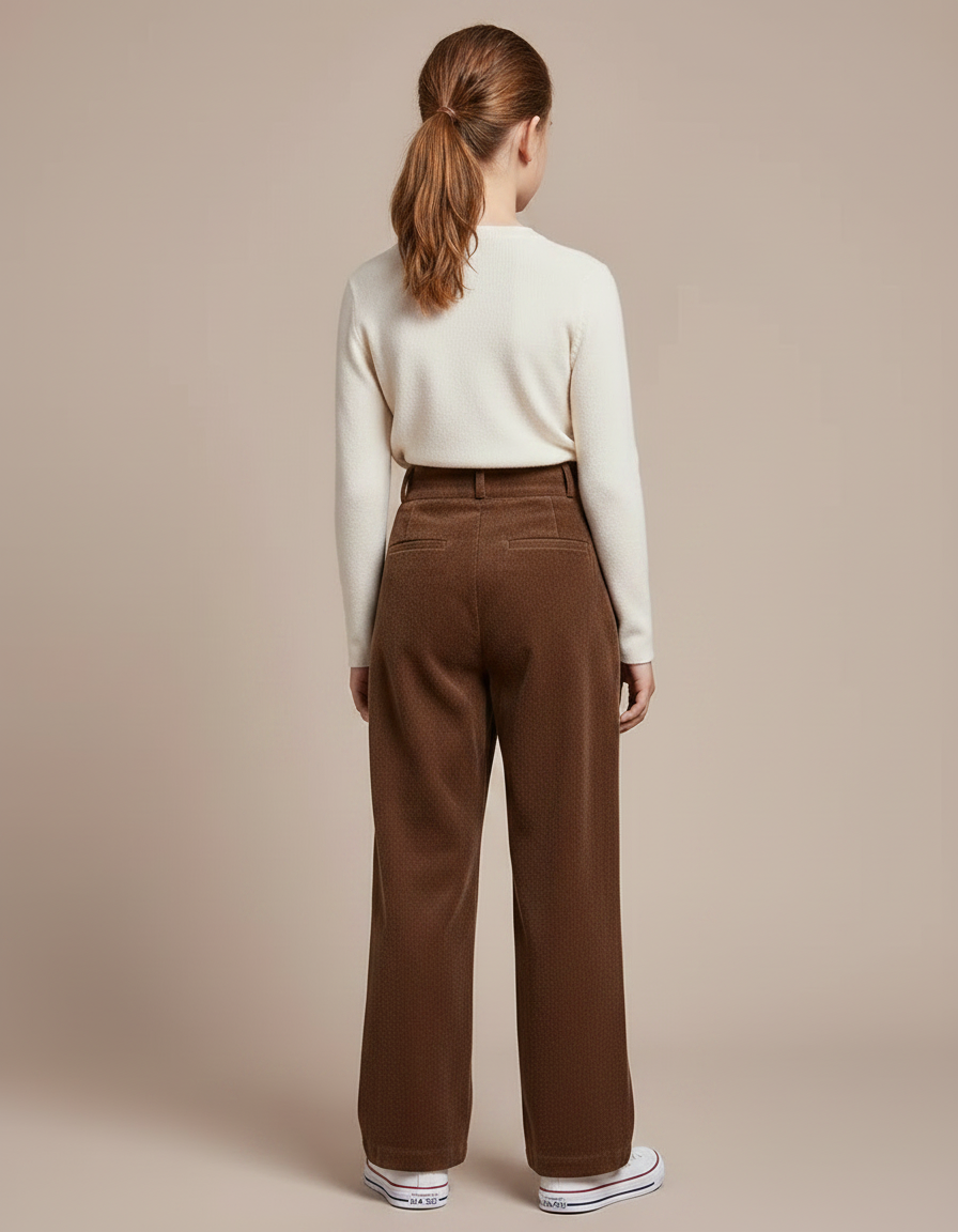 Pantalon À Pince Marron Velours Ample Décontracté Chaud - Cordé - vue 2