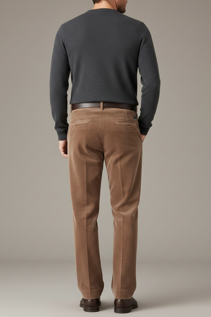 Pantalon À Pince 7fe8 - Camel Cordé - vue 2