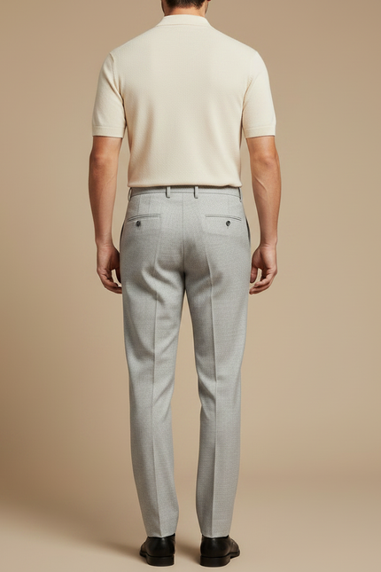 Pantalon À Pince 6eb3 - Gris Laine - vue 2
