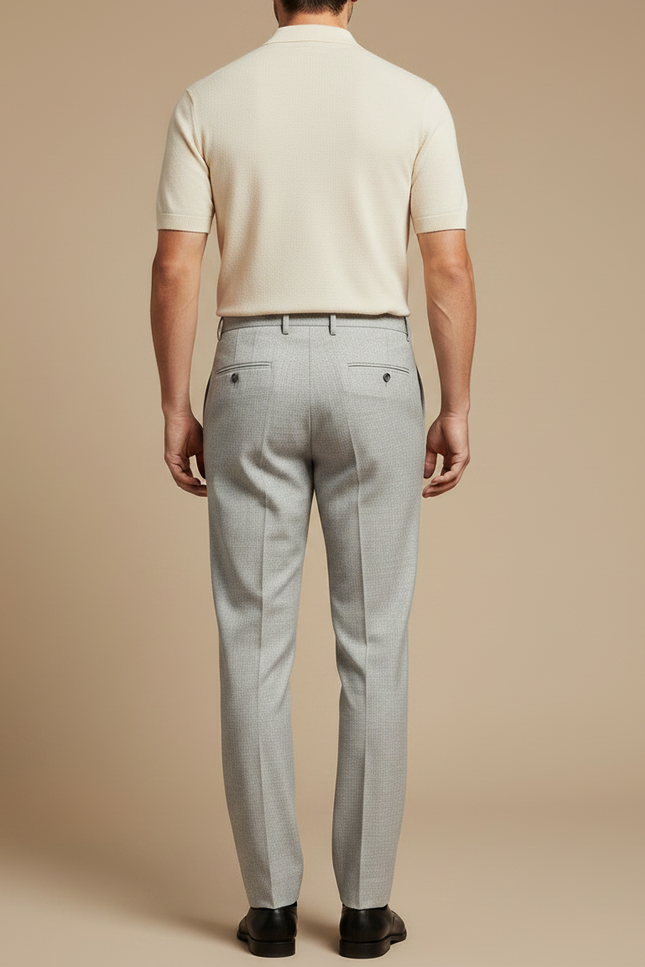 Pantalon À Pince 6eb3 - Gris Laine - vue 2