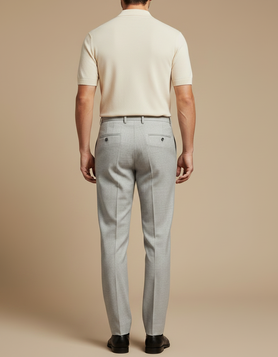 Pantalon À Pince 6eb3 - Gris Laine - vue 2