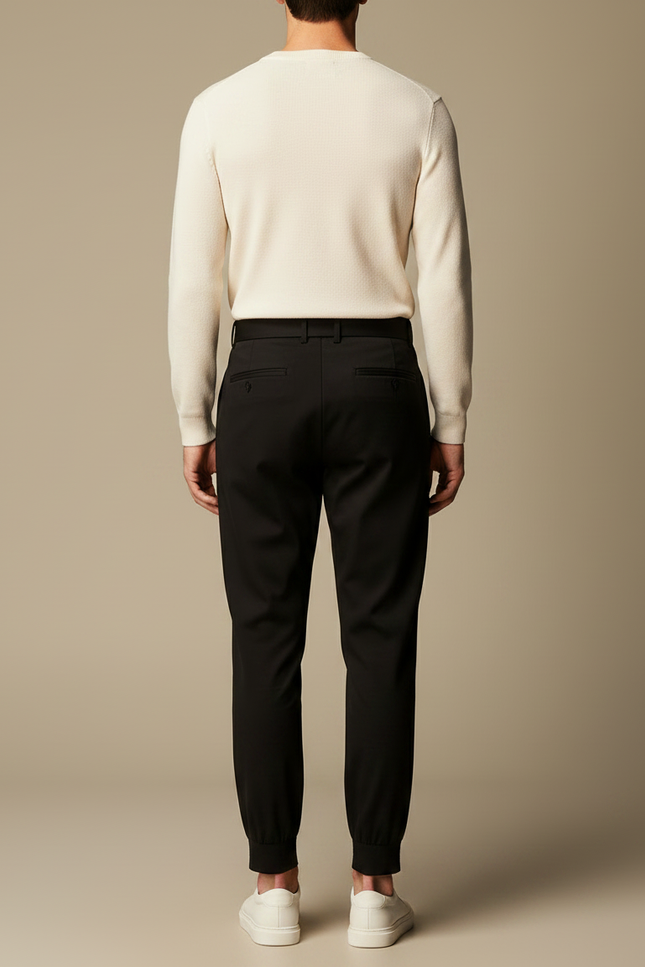 Pantalon À Pince Court - Noir Gabardine - vue 2