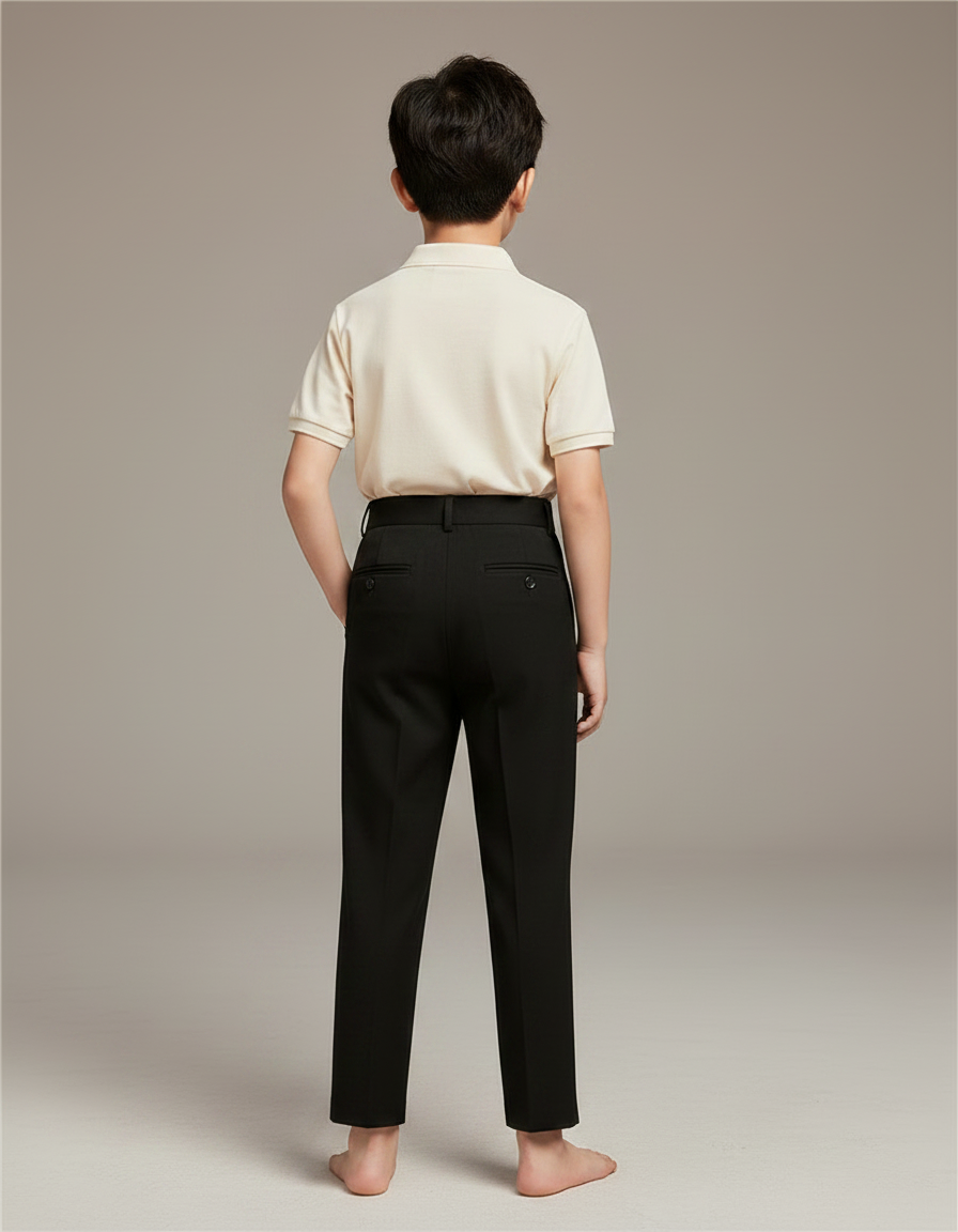 Pantalon À Pince 3c8e - Noir Gabardine - vue 2