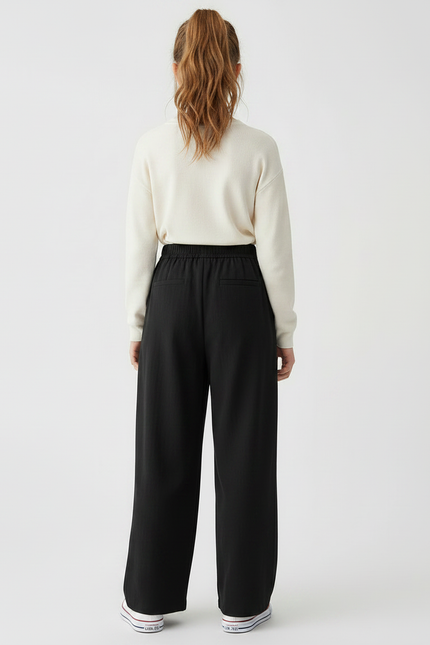 Pantalon À Pince 5986 - Noir Viscose - vue 2
