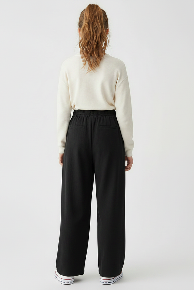 Pantalon À Pince 5986 - Noir Viscose - vue 2