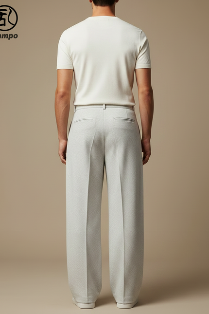 Pantalon À Pince Gris Ample Décontracté Homme - Molleton - vue 2