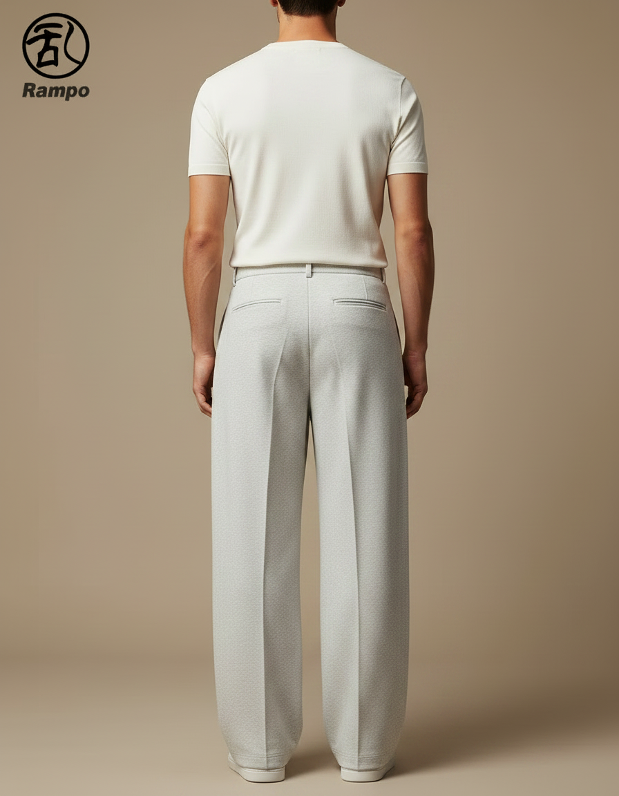 Pantalon À Pince Gris Ample Décontracté Homme - Molleton - vue 2