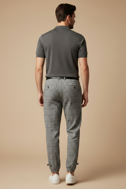 Pantalon Jogging À Pince - Gris Tweed - vue 2