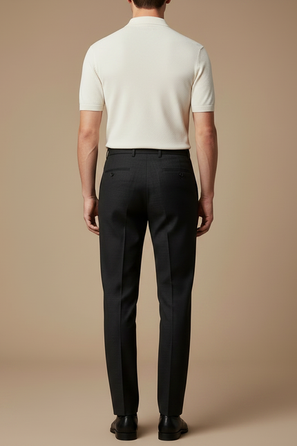 Pantalon Tailleur À Pince - Gris Laine - vue 2