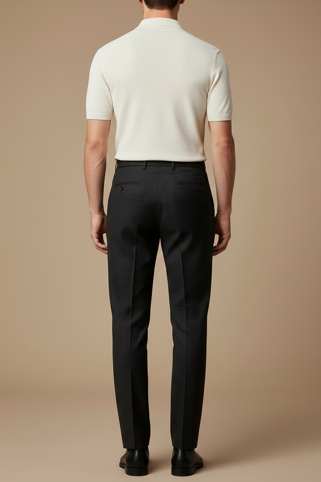 Pantalon Tailleur À Pince - Gris Laine - vue 2
