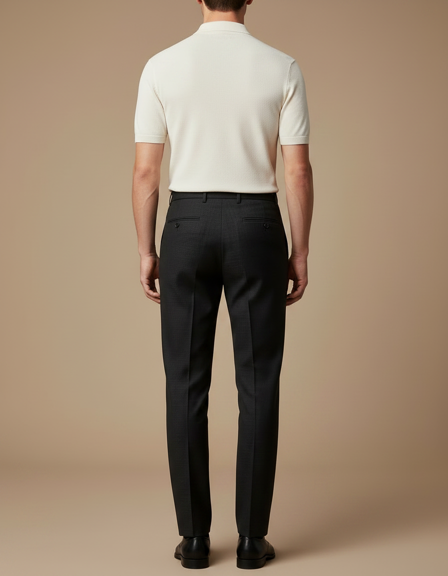 Pantalon Tailleur À Pince - Gris Laine - vue 2