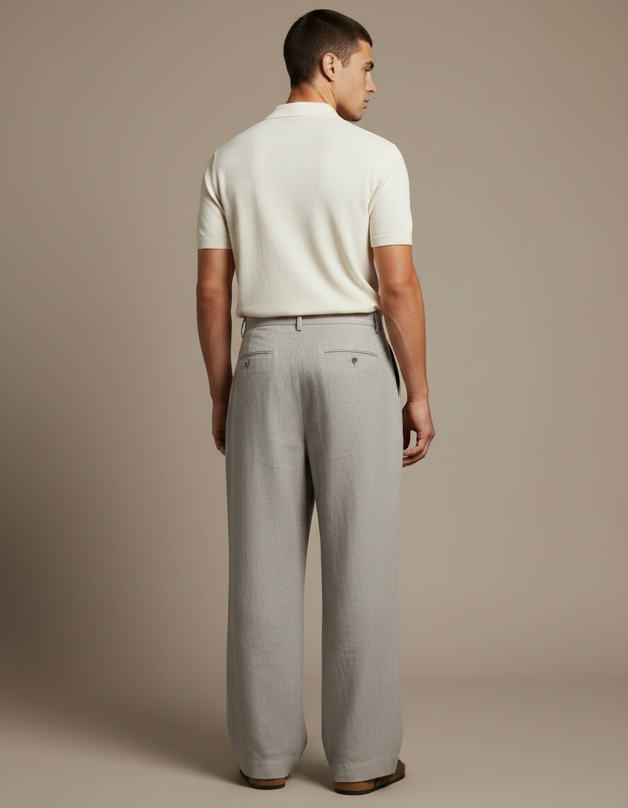 Pantalon À Pince Lin - Gris - vue 2