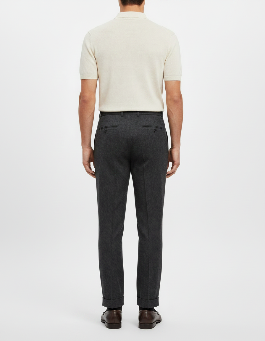 Pantalon À Pince 4f15 - Gris Laine - vue 2