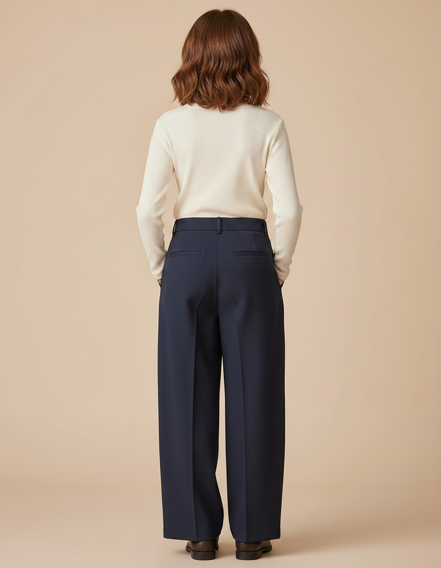 Pantalon À Pince 2fe0 - Marine Gabardine - vue 2