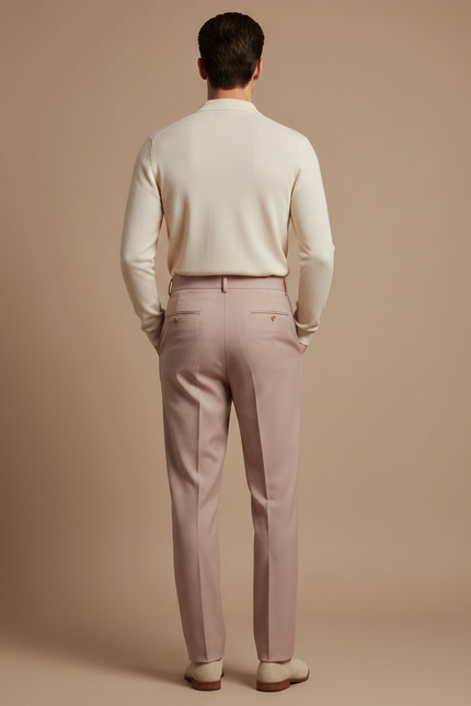 Pantalon À Pince Rose - Laine - vue 2