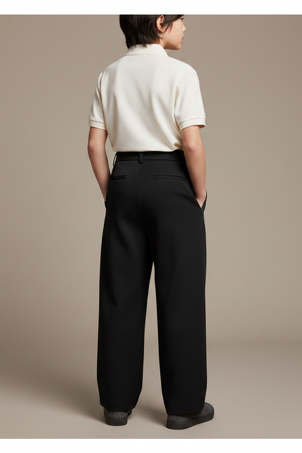 Pantalon À Pince 711b - Noir Polyester - vue 2
