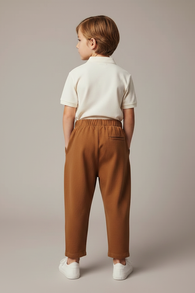 Pantalon À Pince 7dbb - Marron Molleton - vue 2