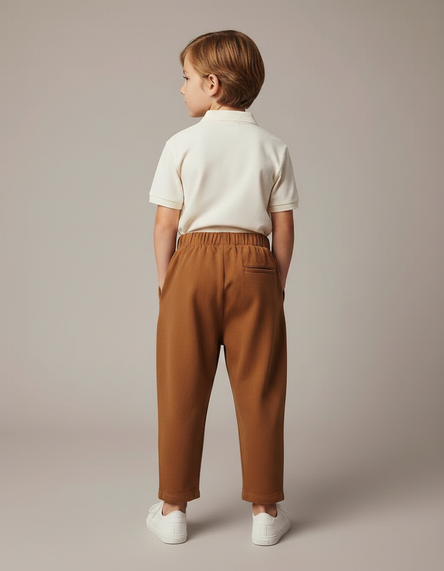 Pantalon À Pince 7dbb - Marron Molleton - vue 2