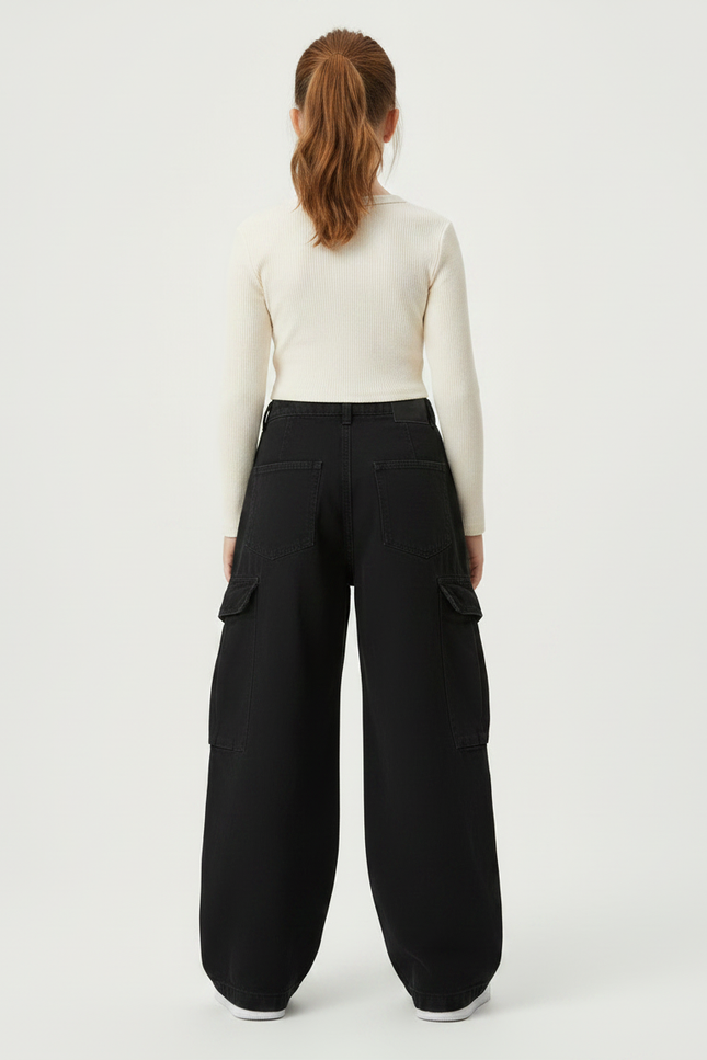 Pantalon À Pince 9d25 - Noir Coton - vue 2