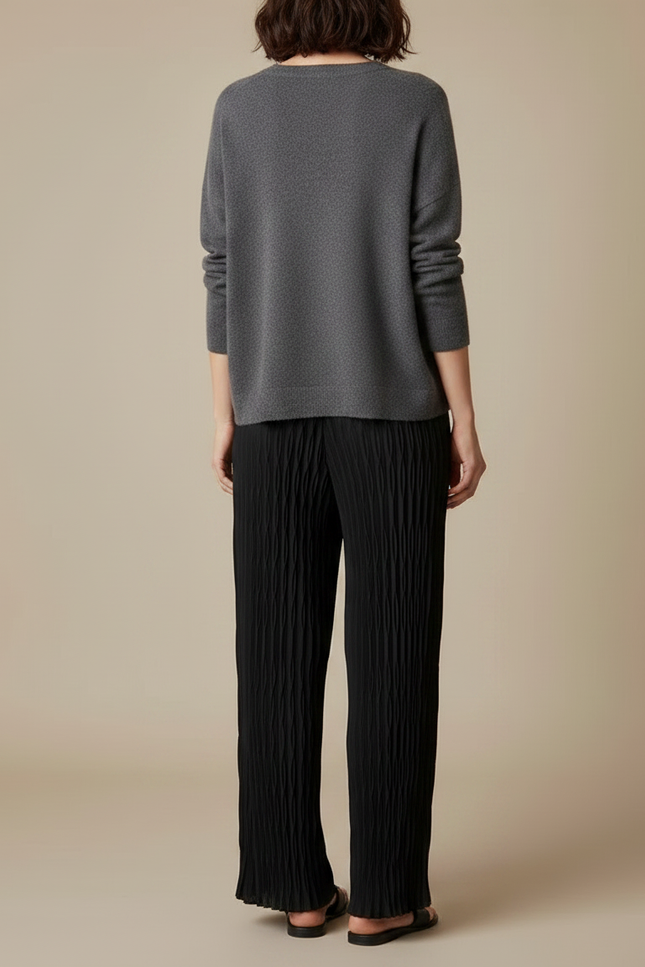 Pantalon À Pince 7a26 - Noir Polyester - vue 2