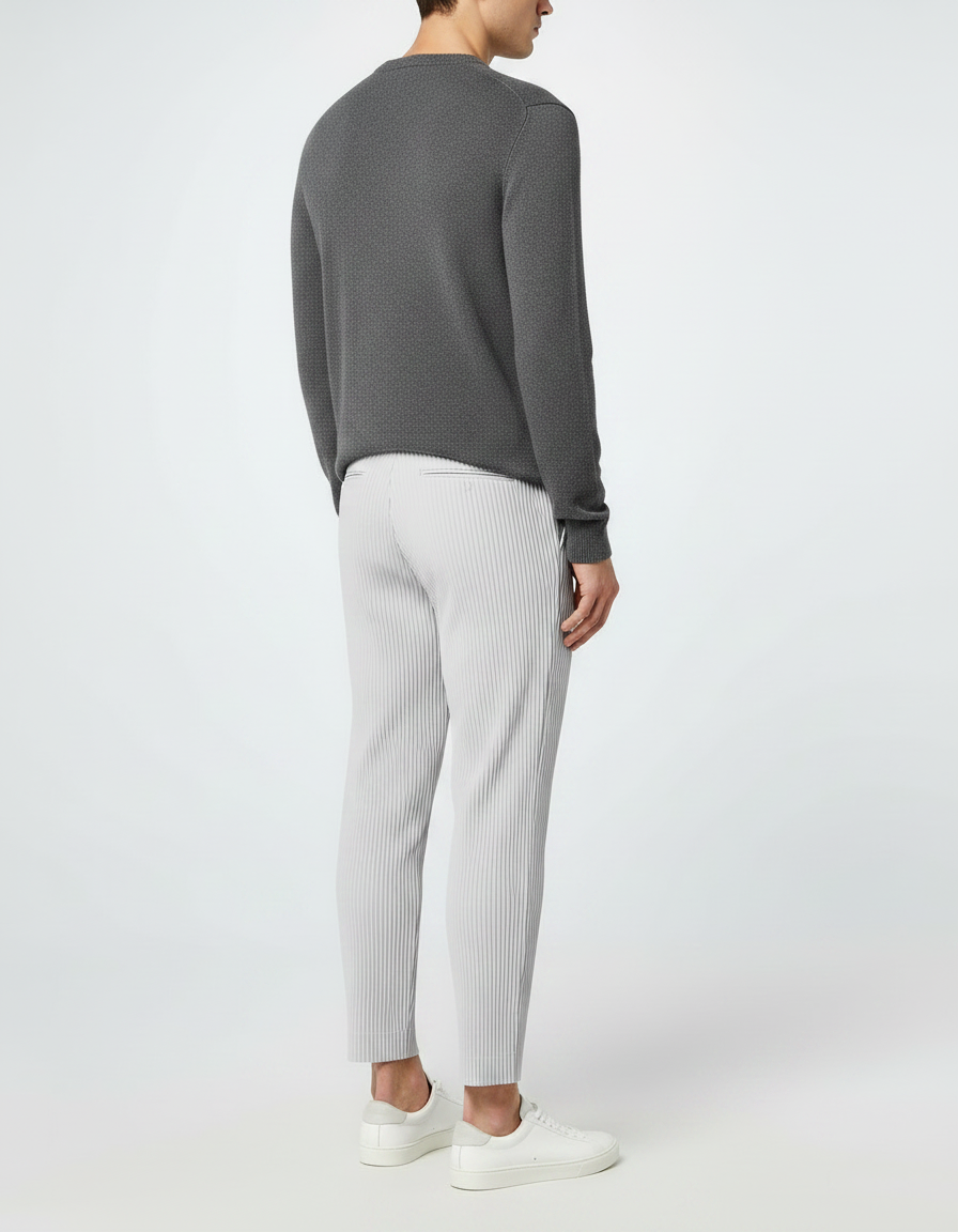 Pantalon À Pince 4ed4 - Gris Cordé - vue 2