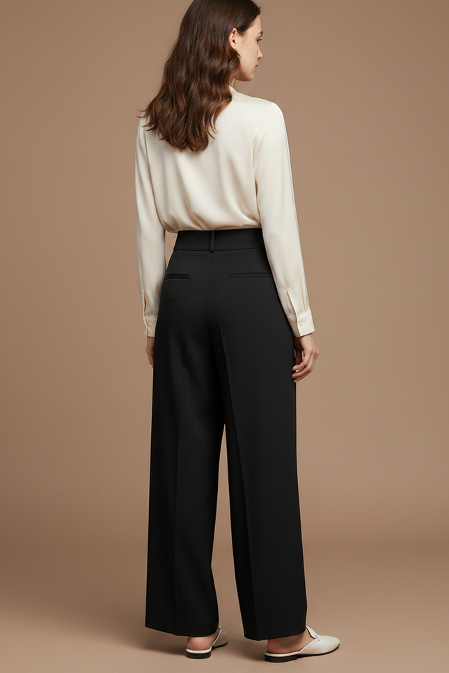 Pantalon À Pince C309 - Noir Polyester - vue 2