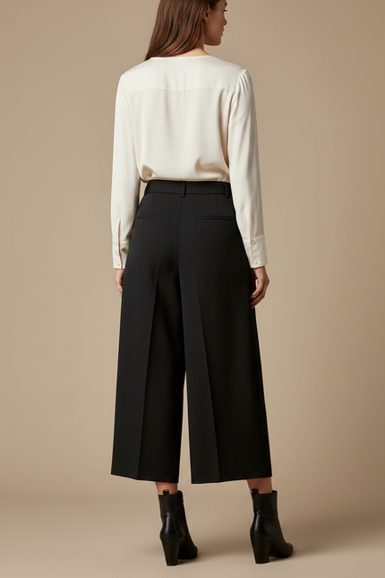 Pantalon À Pince Eff2 - Noir Polyester - vue 2