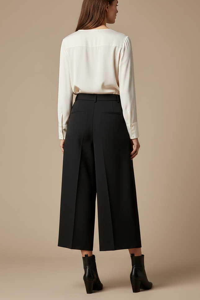 Pantalon À Pince Eff2 - Noir Polyester - vue 2