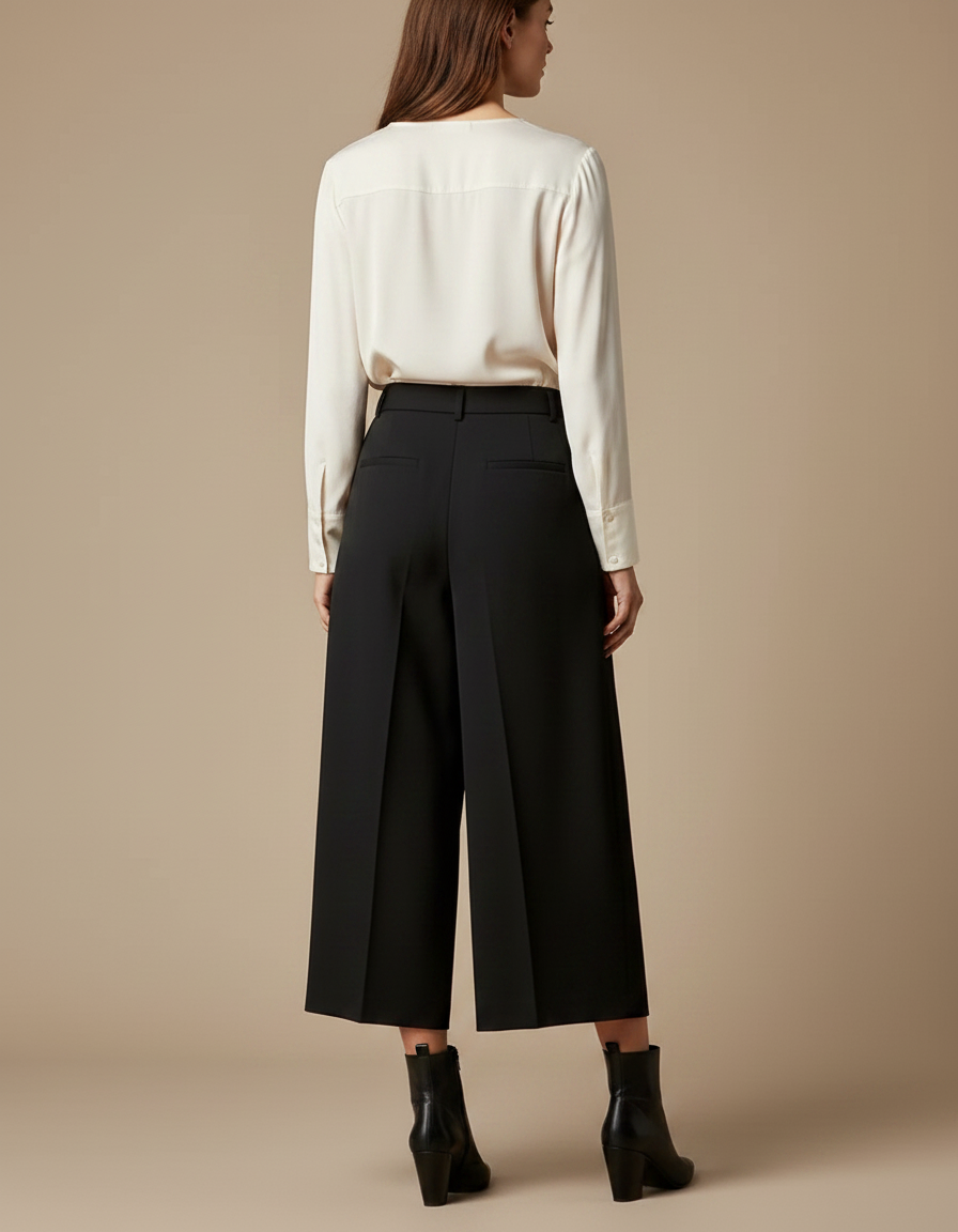 Pantalon À Pince Eff2 - Noir Polyester - vue 2