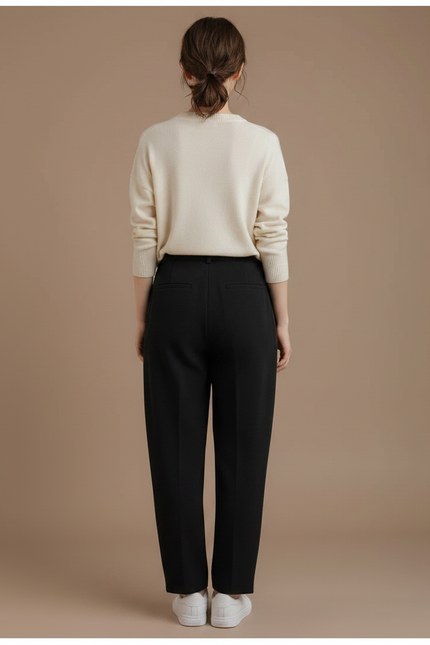 Pantalon À Pince Noir Ample Décontracté Harem Tricoté - Maille - vue 2