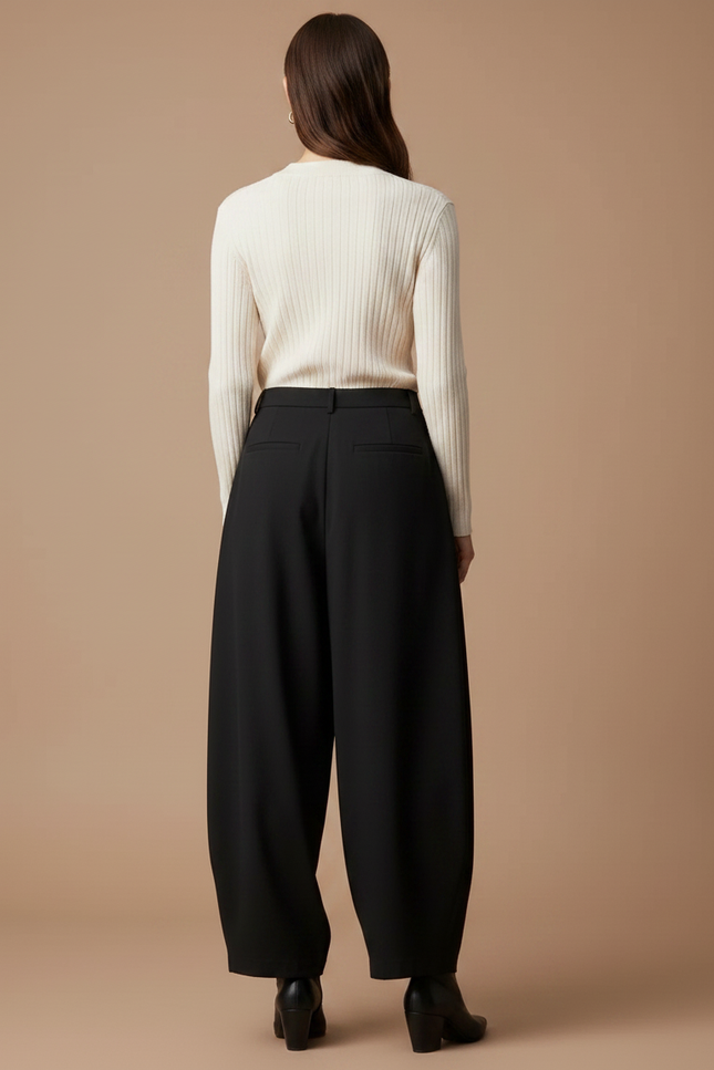 Pantalon À Pince 8479 - Noir Polyester - vue 2