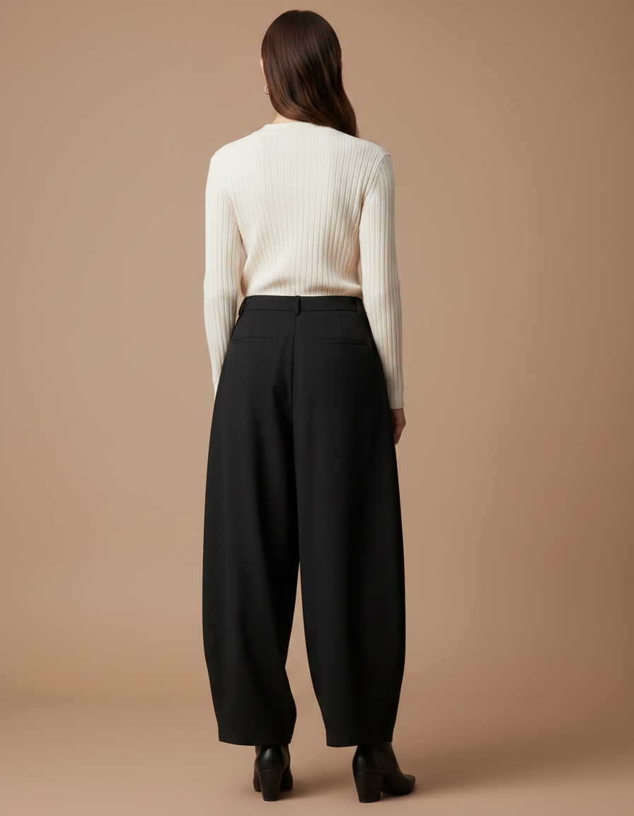 Pantalon À Pince 8479 - Noir Polyester - vue 2
