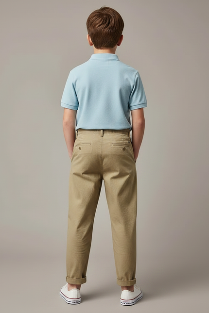 Pantalon À Pince 6942 - Kaki Gabardine - vue 2