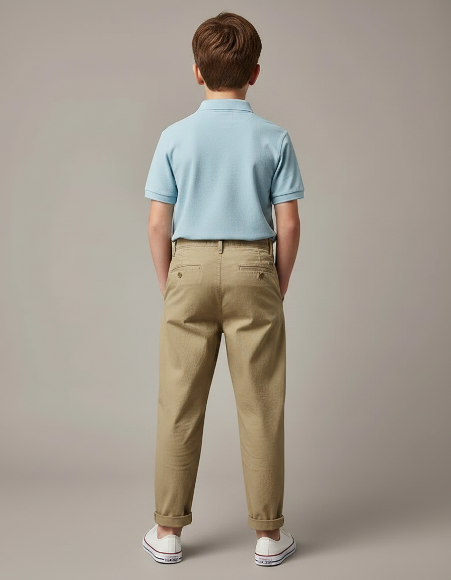 Pantalon À Pince 6942 - Kaki Gabardine - vue 2