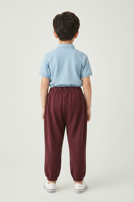 Pantalon À Pince Bordeaux - Molleton - vue 2